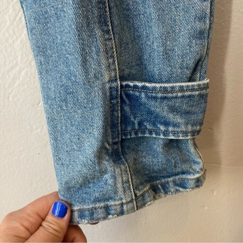 A.L.C. Luke High Waisted Paper Bag Denim Pants in Light Indigo - Picture 12 of 15